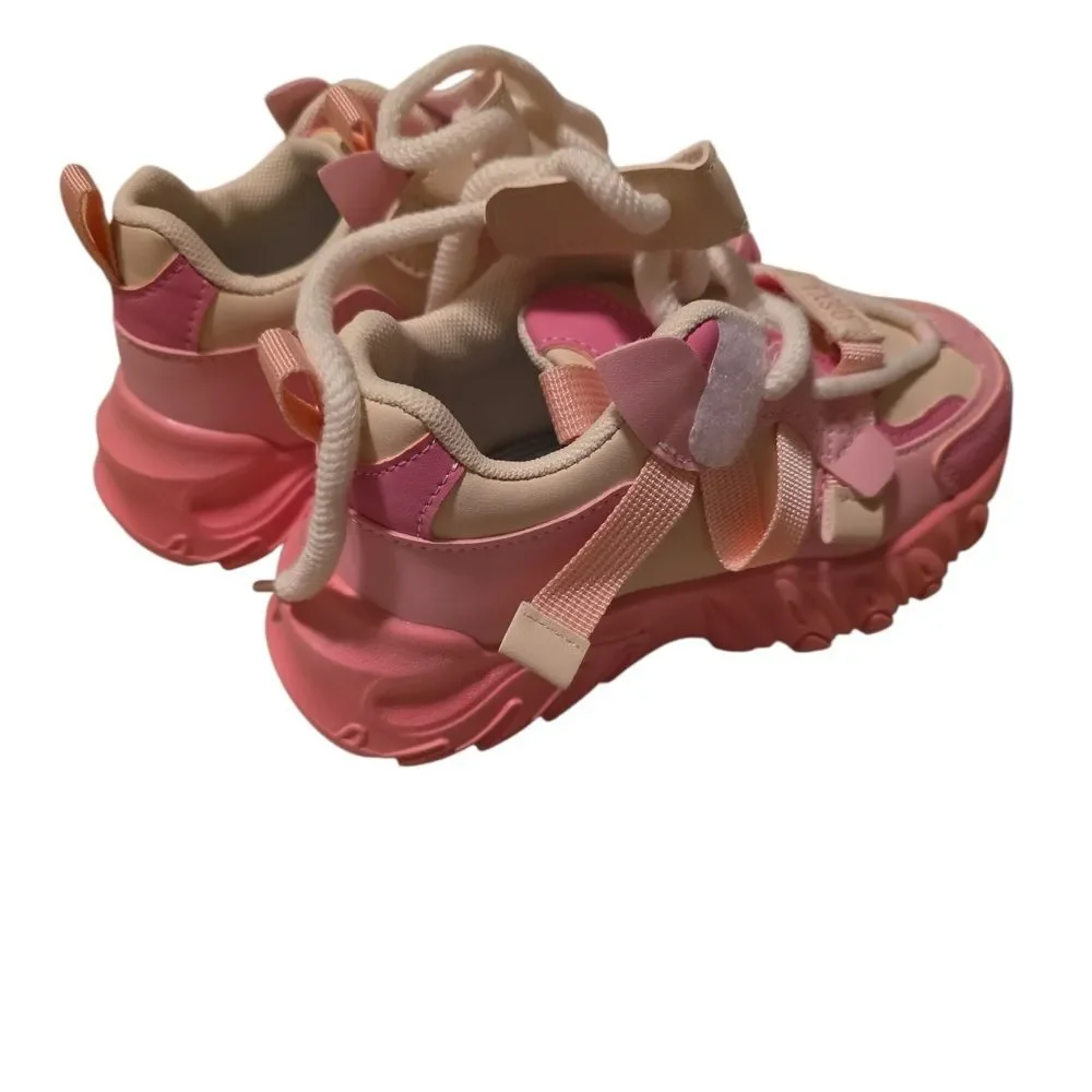 Kids Pink and Cream Shoes Size 31/ Kids 13
